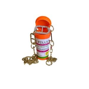 Orange and Gold Chain Belt